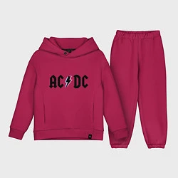 Детский костюм оверсайз AC/DC, цвет: маджента