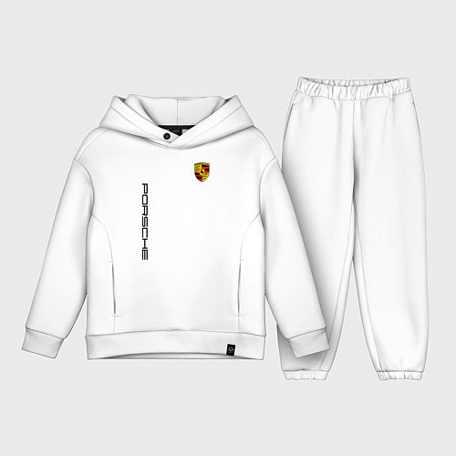 Детский костюм оверсайз PORSCHE / Белый – фото 1