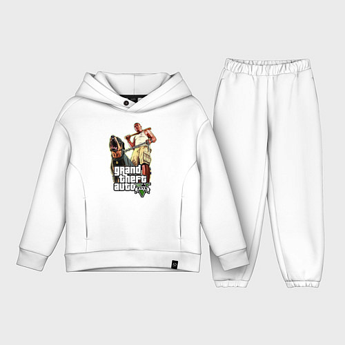 Детский костюм оверсайз GTA 5: Man & Dog / Белый – фото 1