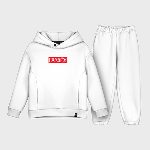 Детский костюм оверсайз Балдёж на красном / Белый – фото 1