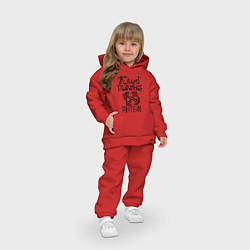 Детский костюм оверсайз Клуб «Пыльные гантели», цвет: красный — фото 2