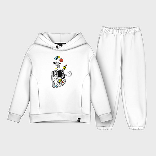 Детский костюм оверсайз Cosmos / Белый – фото 1