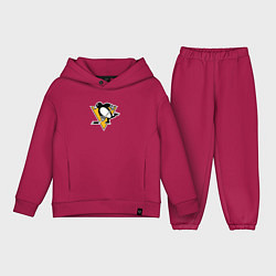 Детский костюм оверсайз Pittsburgh Penguins: Evgeni Malkin, цвет: маджента