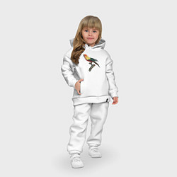 Детский костюм оверсайз Попугай аратинга, цвет: белый — фото 2