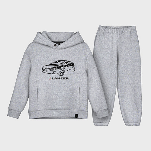 Детский костюм оверсайз Mitsubishi lancer / Меланж – фото 1