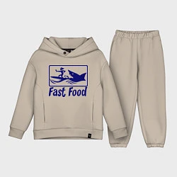 Детский костюм оверсайз Shark fast food
