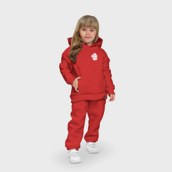Детский костюм оверсайз ЧЁРНЫЙ КЛЕВЕР НА СПИНЕ, цвет: красный — фото 2