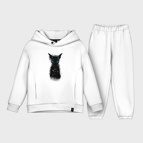 Детский костюм оверсайз Dark Cat / Белый – фото 1