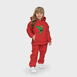 Детский костюм оверсайз Модный крокодил, цвет: красный — фото 2