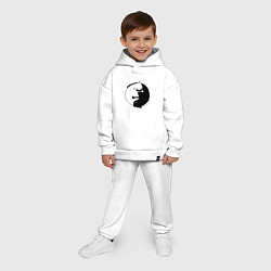 Детский костюм оверсайз Инь-Янь Коты, цвет: белый — фото 2