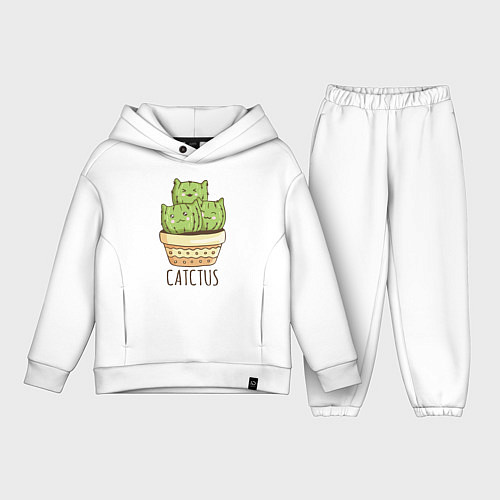 Детский костюм оверсайз Catctus / Белый – фото 1