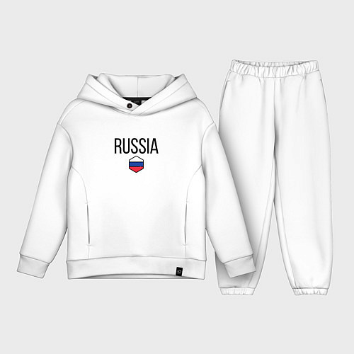 Детский костюм оверсайз Россия / Белый – фото 1
