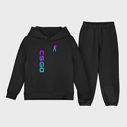 Детский костюм оверсайз CS GO NEON, цвет: черный