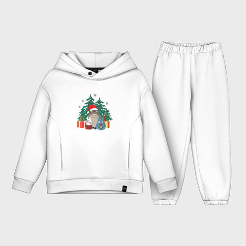 Детский костюм оверсайз New Year Totoro / Белый – фото 1