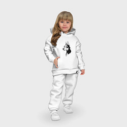 Детский костюм оверсайз Доберман Z, цвет: белый — фото 2