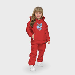 Детский костюм оверсайз Рваная тельняшка, цвет: красный — фото 2