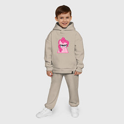 Детский костюм оверсайз Pinky Pie hipster, цвет: миндальный — фото 2