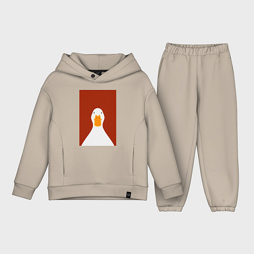 Детский костюм оверсайз Утка / Миндальный – фото 1