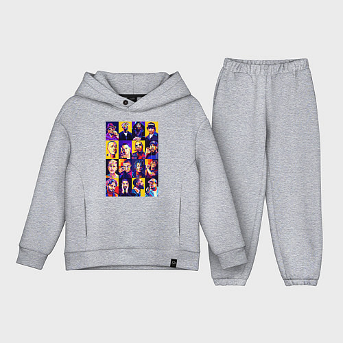 Детский костюм оверсайз Легенды Рэпа / Меланж – фото 1