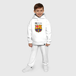 Детский костюм оверсайз Barcelona FC, цвет: белый — фото 2