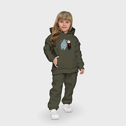 Детский костюм оверсайз Стальной Алхимик, Ал и Эд, цвет: хаки — фото 2