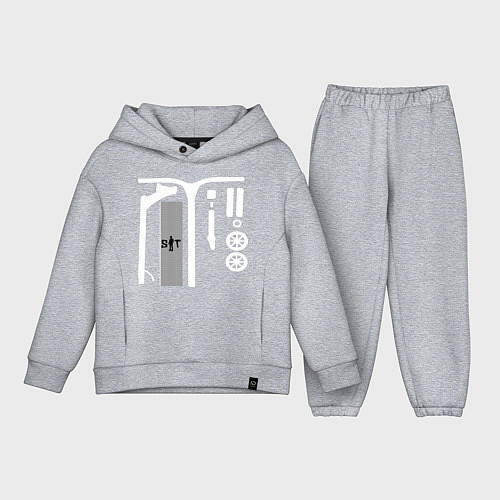 Детский костюм оверсайз Самокат фристайл Кастом / Меланж – фото 1