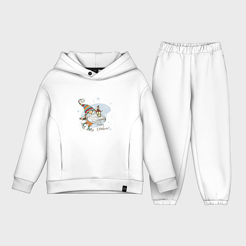 Детский костюм оверсайз Рождественский гном / Белый – фото 1