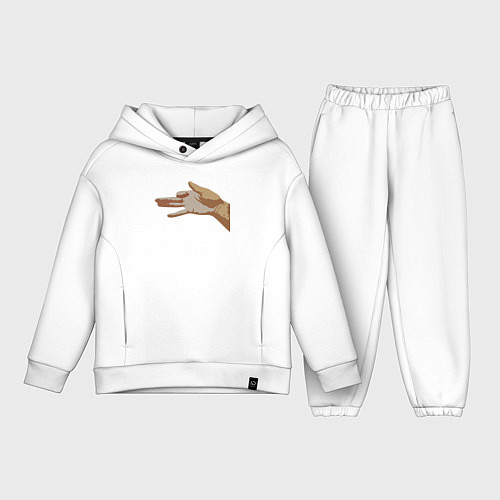 Детский костюм оверсайз Пёс или рука ? / Белый – фото 1