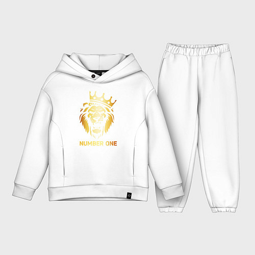 Детский костюм оверсайз ЗОЛОТОЙ ЛЕВ / Белый – фото 1