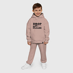 Детский костюм оверсайз Drop Please, цвет: пыльно-розовый — фото 2