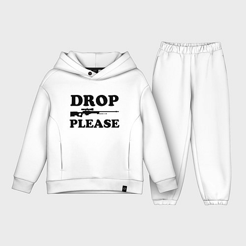 Детский костюм оверсайз Drop Please / Белый – фото 1