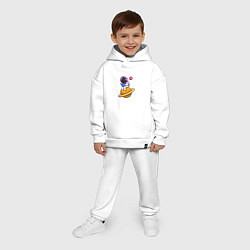 Детский костюм оверсайз Астронавт, цвет: белый — фото 2
