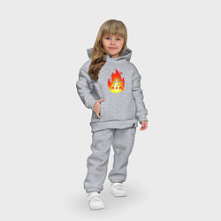 Детский костюм оверсайз Ты горишь как огонь, цвет: меланж — фото 2