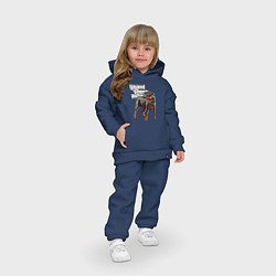 Детский костюм оверсайз ЧОП - ротвейлер из GTA 5, цвет: тёмно-синий — фото 2