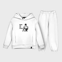 Детский костюм оверсайз HERE WE GO AGAIN, цвет: белый