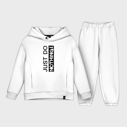 Детский костюм оверсайз Just do nothing / Белый – фото 1