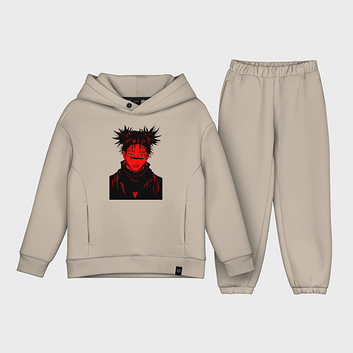 Детский костюм оверсайз Кровь Чосо Магическая Битва / Миндальный – фото 1