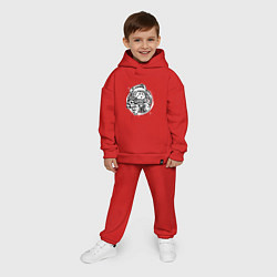 Детский костюм оверсайз Хомяк космонавт, цвет: красный — фото 2