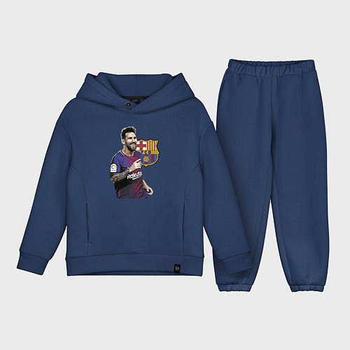 Детский костюм оверсайз Lionel Messi Barcelona Argentina / Тёмно-синий – фото 1