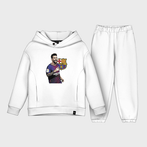 Детский костюм оверсайз Lionel Messi Barcelona Argentina / Белый – фото 1