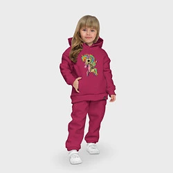 Детский костюм оверсайз Единорог зомби dab, цвет: маджента — фото 2