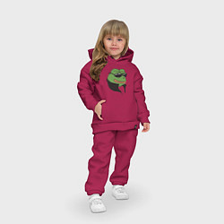Детский костюм оверсайз Лягушонок Пепе, цвет: маджента — фото 2