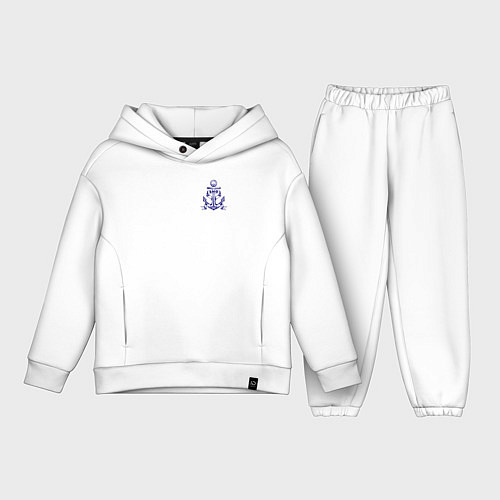 Детский костюм оверсайз ВМФ якорь / Белый – фото 1