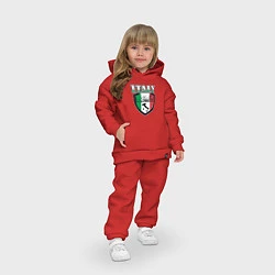 Детский костюм оверсайз Italy Shield, цвет: красный — фото 2