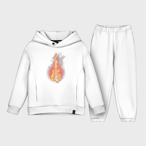 Детский костюм оверсайз Огненная гитара / Белый – фото 1