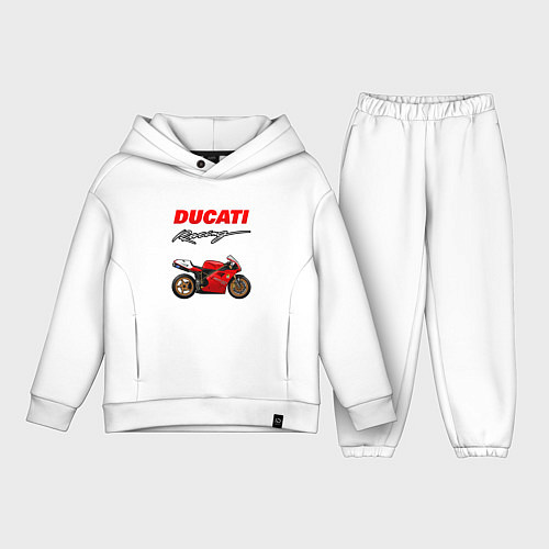 Детский костюм оверсайз DUCATI ДУКАТИ MOTOSPORT / Белый – фото 1