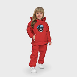 Детский костюм оверсайз Череп ВДВ, цвет: красный — фото 2