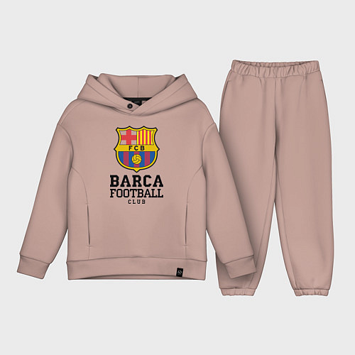 Детский костюм оверсайз Barcelona Football Club / Пыльно-розовый – фото 1