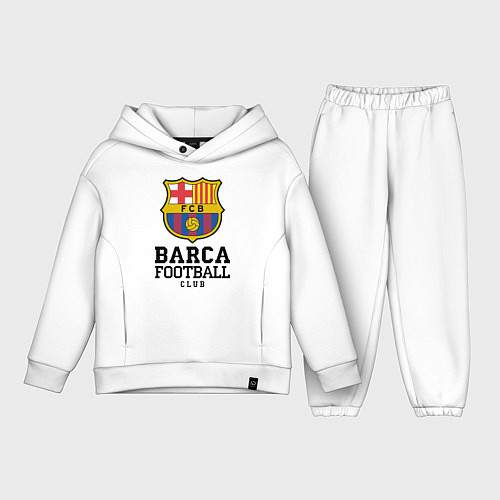 Детский костюм оверсайз Barcelona Football Club / Белый – фото 1