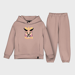 Детский костюм оверсайз Big Cat Floppa, цвет: пыльно-розовый